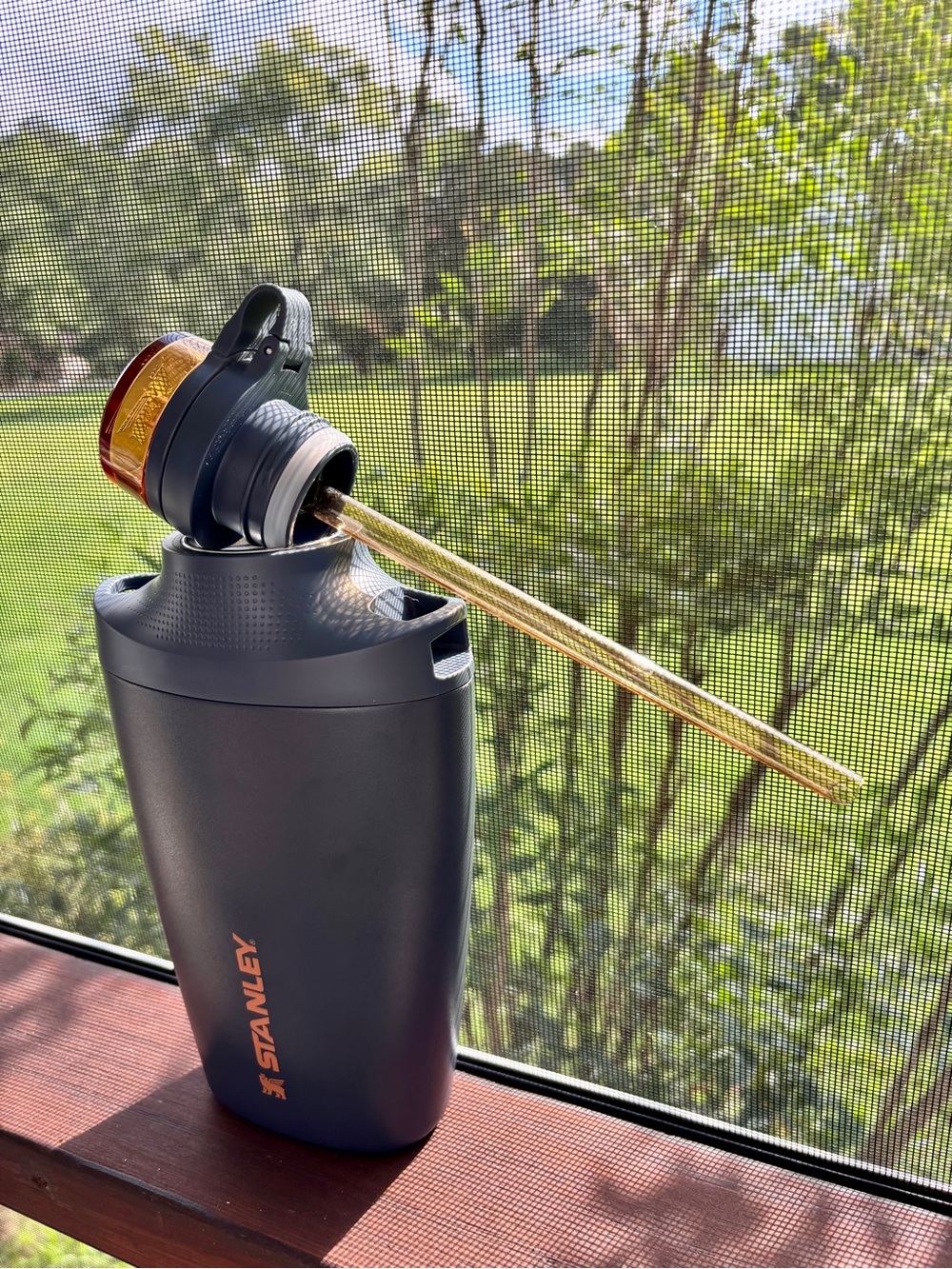 Navy Blue Stanley 23 oz Cross Bottle with Strap - NEVER USED - Picture 4 of 8